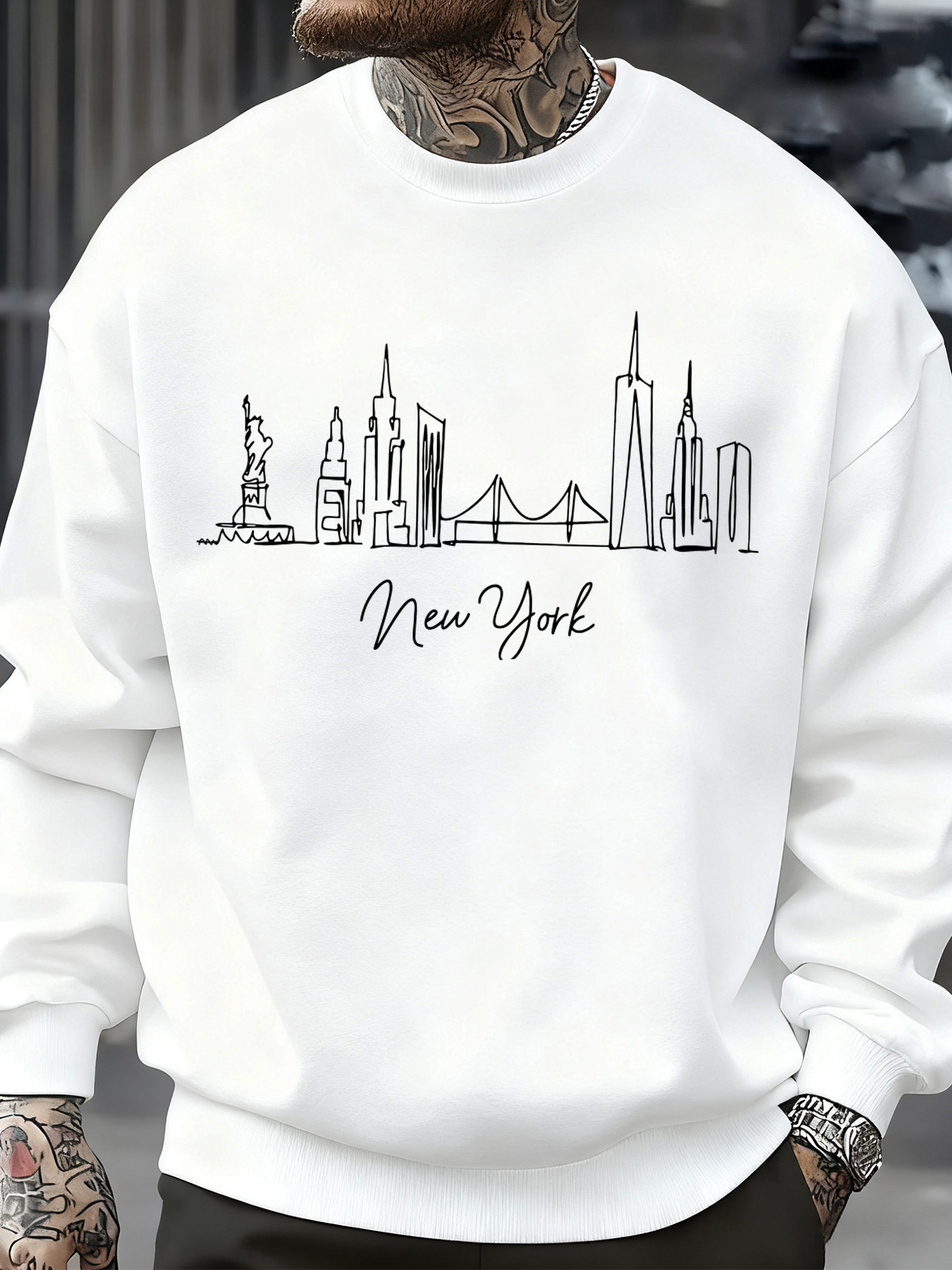 Winter Clothing In New York City - New York City Line Prints Men'S