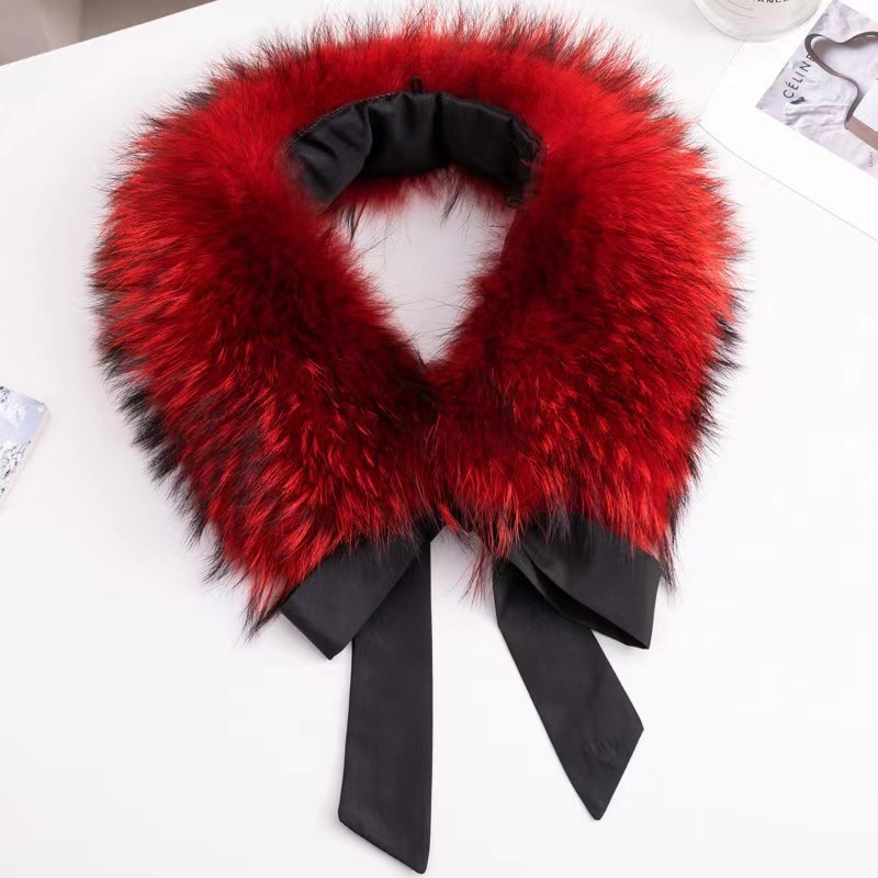 Winter Clothing Essentials - Natural Raccoon Fur Collar Warm Real