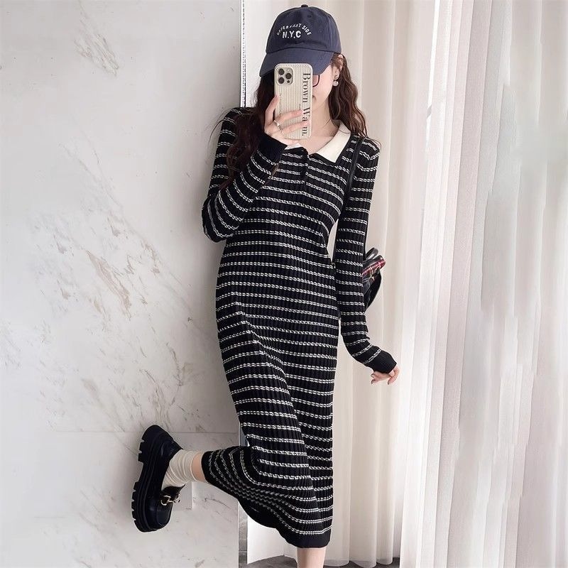 Stripe Apricot Woman Knitted D – обзор и цена Winter Clothing On Sale