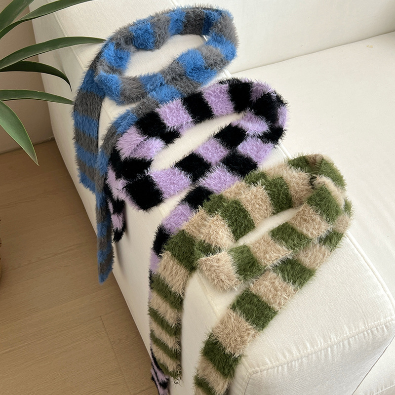 Y2k Striped Plush Narrow Long  – обзор и цена Y2K Winter Clothing