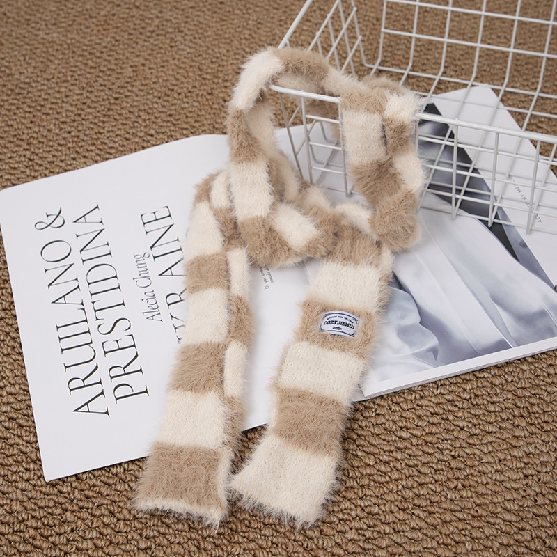 Y2k Striped Plush Narrow Long  – обзор и цена Y2K Winter Clothing