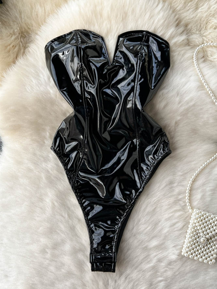 PU Leather Sexy Bodysuits Wome – обзор и цена Y2K Winter Clothing