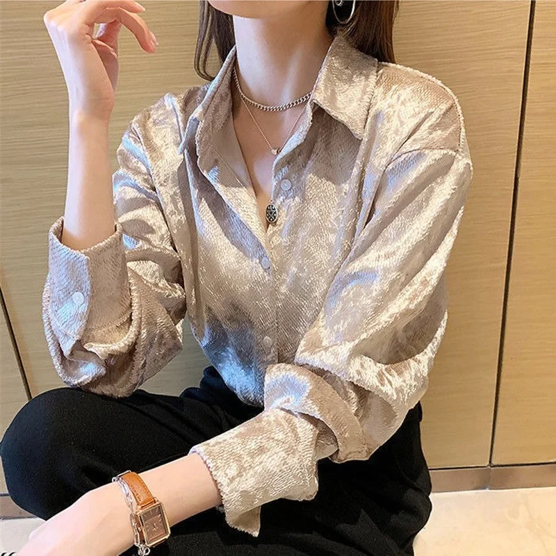 Women's Shiny Button Shirt Spr – обзор и цена Quality Winter Clothing