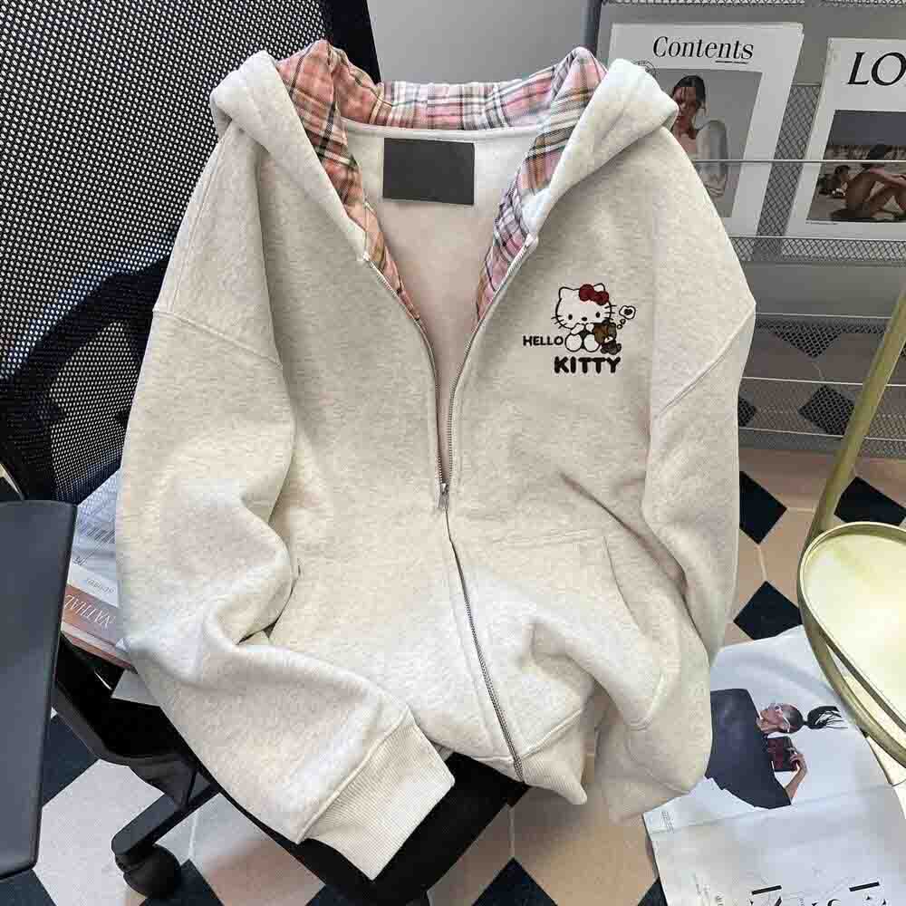 Hello Kitty Women's Hooded Swe – обзор и цена Y2K Winter Clothing