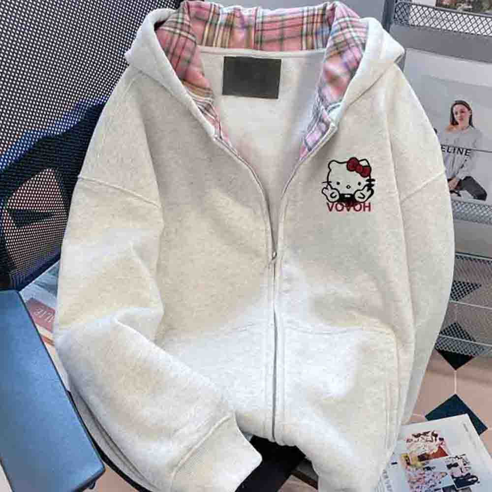 Hello Kitty Women's Hooded Swe – обзор и цена Y2K Winter Clothing