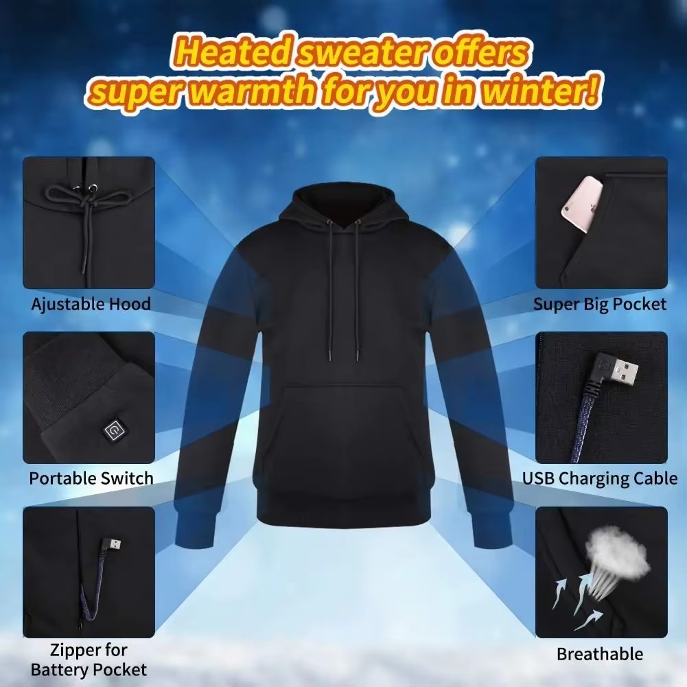Women USB Heating Hoodies men  – обзор и цена Winter Clothing Essentials