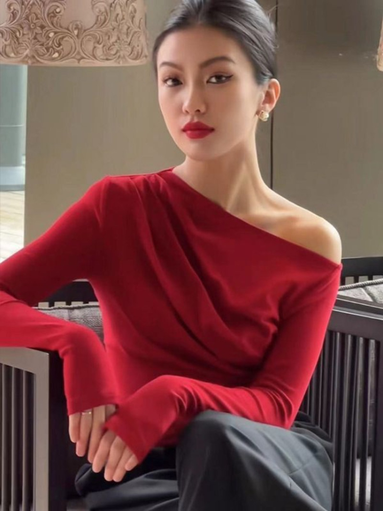 Slim Plain 2025 Off Shoulder C – обзор и цена Winter Clothing On Sale