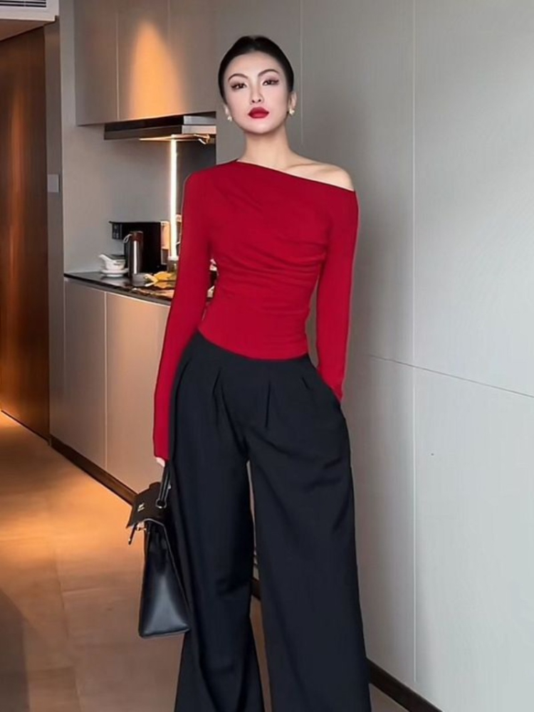 Slim Plain 2025 Off Shoulder C – обзор и цена Winter Clothing On Sale