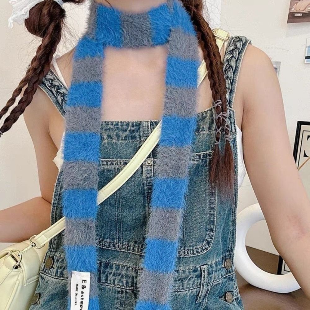 Knitted Y2K Girl Stripe Scarf  – обзор и цена Y2K Winter Clothing